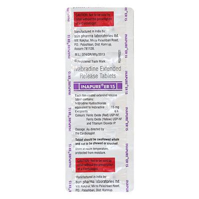INAPURE ER 15 Tablet 10's - Angina