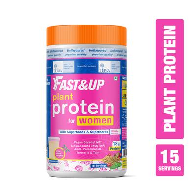 Fast&Up Plant Protein for Women - Unflavoured 450 gm - Protein Drink