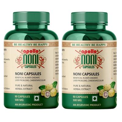 Apollo Noni 500 mg Capsule (Pack of 2 x 90's) - Speciality Medicines
