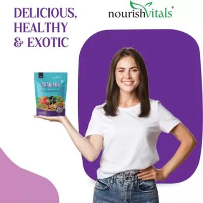 NourishVitals Trail Mix Snacks 200 gm - Nutritional Bars