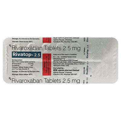 RIVATOP 2.5 Tablet 14's - Blood Clot-Ant