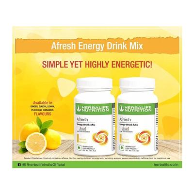 Herbalife Afresh Energy Drink Powder Lemon 50Gm - Energy Drinks
