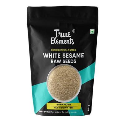 True Elements White Sesame Raw Seeds 400 gm - General Health