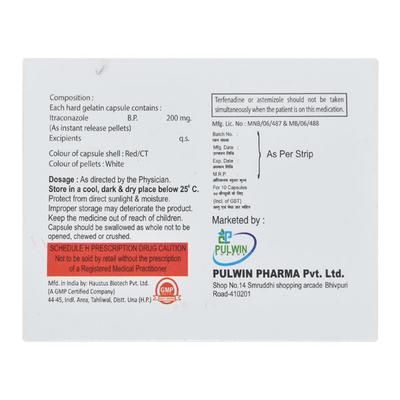 ITRAKET 200 Capsule 10's - Fungal Infections-Anf