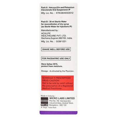 Erox CV 228.5mg Dry Syrup 30ml - Bacterial Infections-Pen