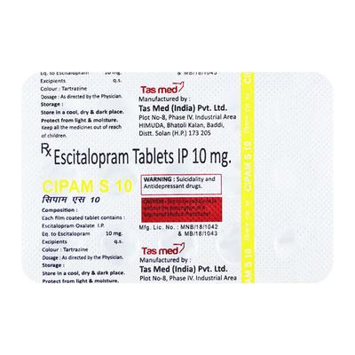 CIPAM S 10 Tablet 15's - Depression-Ant