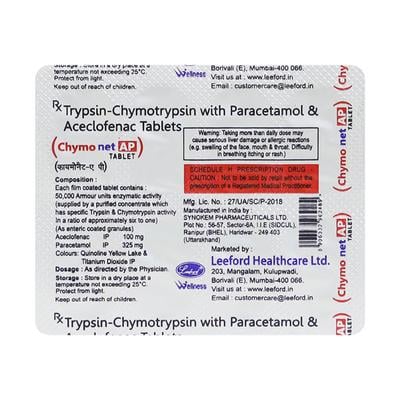 Chymonet AP Tablet 10'S - Pain relief-Nsa