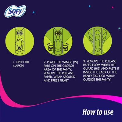 Sofy Bodyfit Overnight (XXXL) 3's - Sanitary Napkins