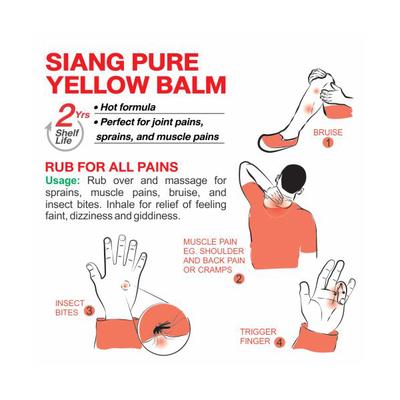 Siang Pure Pain Relief Yellow Balm 12 gm - Balm/Ointments
