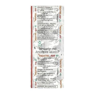 Tigatel AM 40mg Tablet 10'S - Hypertension-Ang