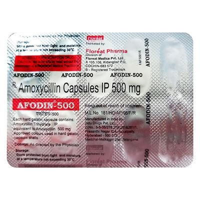 AFODIN 500 Capsule 10's - Bacterial Infections-Pen