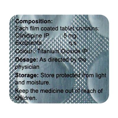 CINALOC 5mg Tablet 10's - Hypertension-Cal