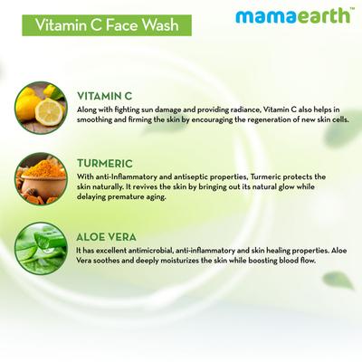 Mamaearth Face Wash - Vitamin C 100 ml - Face Wash & Cleansers