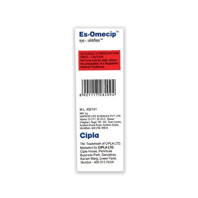 ES OMECIP 40 Injection 1's - Ulcer/Reflux/Flatulence-Aaa