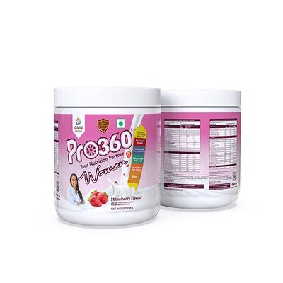 Pro360 Women Nutritional Powder - Strawberry Flavour 250 gm - Daily Health Drinks