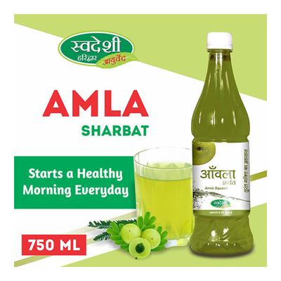Swadeshi Ayurved Amla Sharbat 750 ml - Ayurvedic Juices