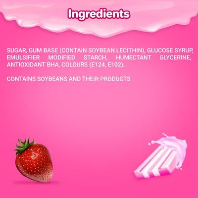 Boomer Bubble Gum - Strawberry (Pack of 6 x 1.8gm) - Nutritional Bars