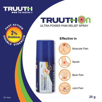 TruuthOn Ultra Power Pain Relief Spray 20 gm - Pain Relief Spray