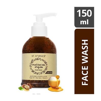 St. D'Vence Morrocan Argan Oil with Raw Honey & Aloe Vera Face Wash 150 ml - Face Wash & Cleansers