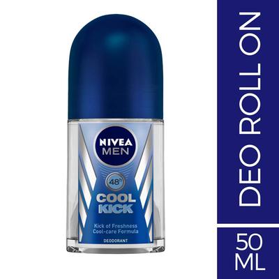 Nivea Men Roll-On Deodorant Buy 2 Get 1 Free Combo Pack - Fresh active + Cool Kick + Deep Impact (Pack of 3 x 50 ml) - Men Deodorants/Roll-Ons
