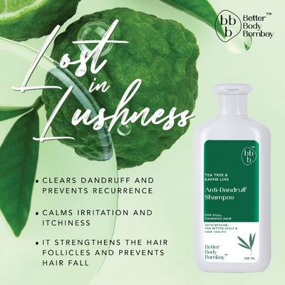 BBB Better Body Bombay Anti-Dandruff Shampoo- Tea Tree & Kafir 300 ml - Shampoos