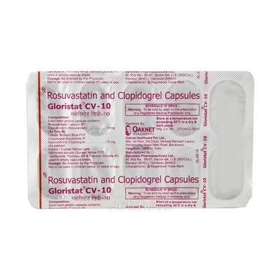 Gloristat CV 10/75mg Capsule 10'S - High Cholesterol-Dys