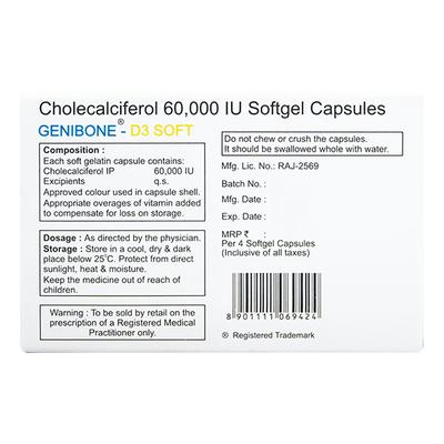 GENIBONE D3 Soft Capsule 4's - Supplements-Vit