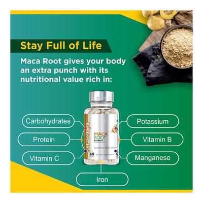 Nirvasa Maca Root Extract Capsule 60's - Herbal Dietary Supplement