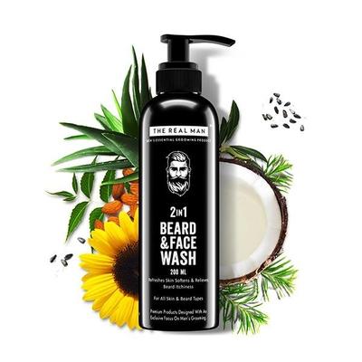 The Real Man 2-in-1 Beard & Face Wash 200 ml - Beard Wash