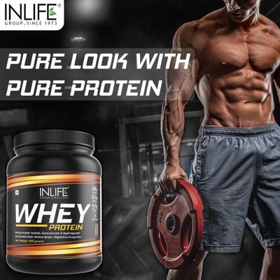 INLIFE Whey Protein Powder - Chocolate Flavour 400 g - Whey Proteins