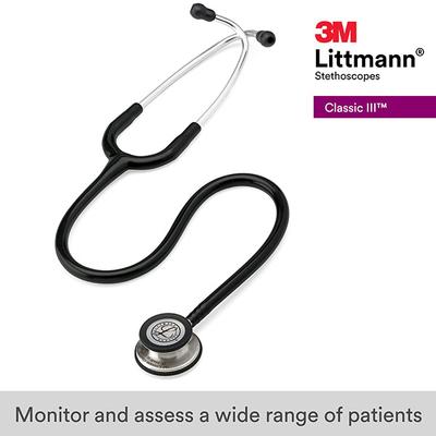 3M Littmann Classic III Stethoscope - Black 27 Inch (5620) - Stethoscopes