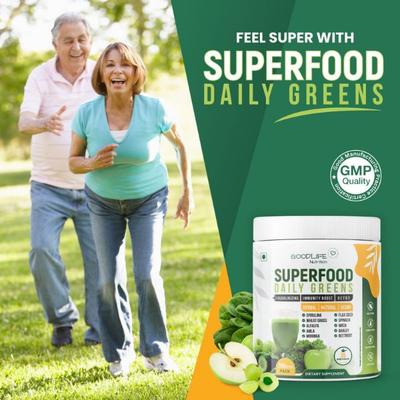 Goodlife Nutrition Superfoods Daily Greens Powder 200 gm - Nutritional Bars