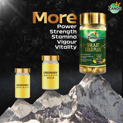 Zandu Shilajit Gold Plus Capsules 60's - Sexual Healthcare