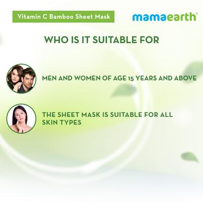 Mamaearth Bamboo Sheet Mask - Vitamin C 1's - Masks & Peels