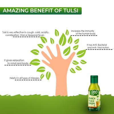 Geo Natural Panch Tulsi Drops 20 ml - Pure Herbs
