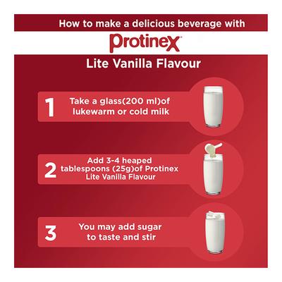 Protinex Lite Vanilla Flavour Powder 400 gm (Tin) - Protein Supplements