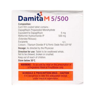 DAMITA M 5/500mg Tablet 10's - Diabetes-Ant