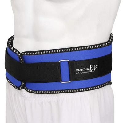 MuscleXP Weight Lifting Gym Belt - Blue (S) 1's - Workout Essentials