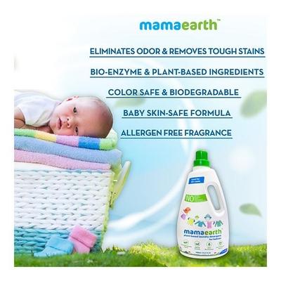 Mamaearth's Plant Based Baby Laundry Liquid Detergent 1000 ml - Baby Detergents