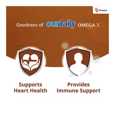 OurDaily Omega 3 Soft Gelatin Capsule 60's - Omega Fish Oil Fatty Acids