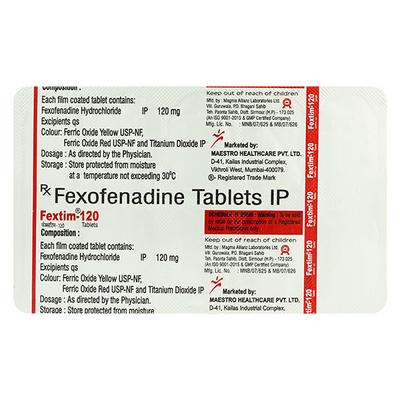 Fextim 120mg Tablet 10'S - Allergies-Ant