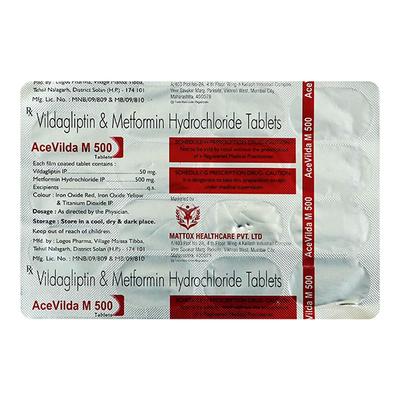 ACEVILDA M 500 Tablet 15's - Diabetes-Ant