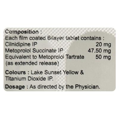 Cilamet XL 20/50mg Tablet 10'S - Hypertension-Bet