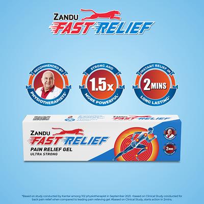 Zandu Ultra Strong Fast Relief Gel 45 ml - Pain Relief (Ayush)