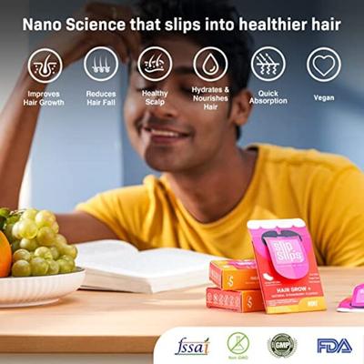 Slip Slips Hair Grow+ Slips - Natural Strawberry Flavour 30's - General Health