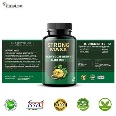 Herbal Max Strong Maxx Horny Goat Weed & Maca Root Capsule 30's - Sexual Care