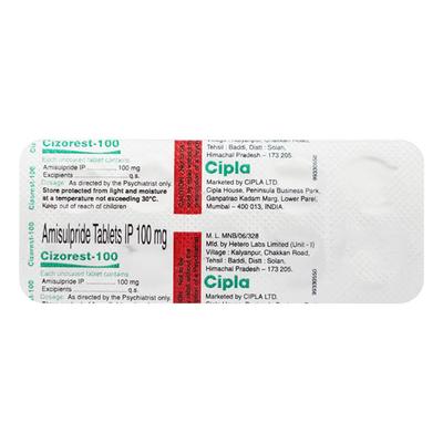 Cizorest 100mg Tablet 10'S - Schizophrenia-Aps