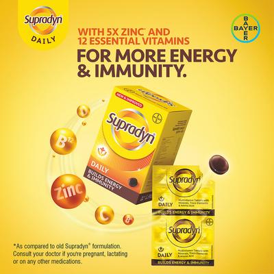 Supradyn Daily Multivitamin Tablet with Minerals 15's - Multi-Vitamins