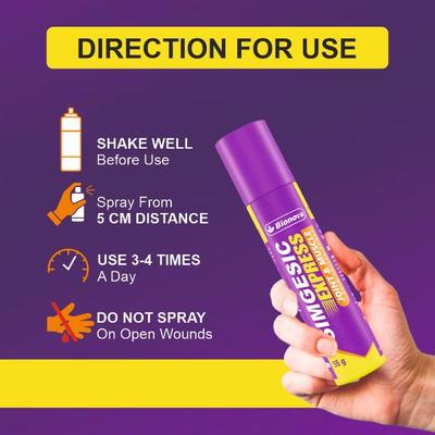 Bionova Simgesic Express Joint & Muscle Spray 55 gm - Pain Relief Spray