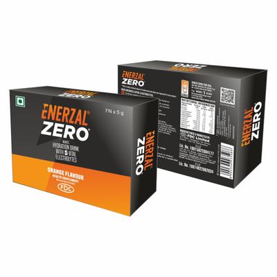 Enerzal Zero Hydration Drink Sachet - Orange 5 gm - Energy Drinks